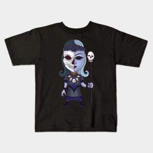 Queen of the Underworld: Viking God Hel Design Kids T-Shirt